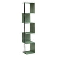 thumbnail image 1 of Furniture of America Cirion Modern Wood 5-Shelf Corner Bookcase in Sage Green, 1 of 11