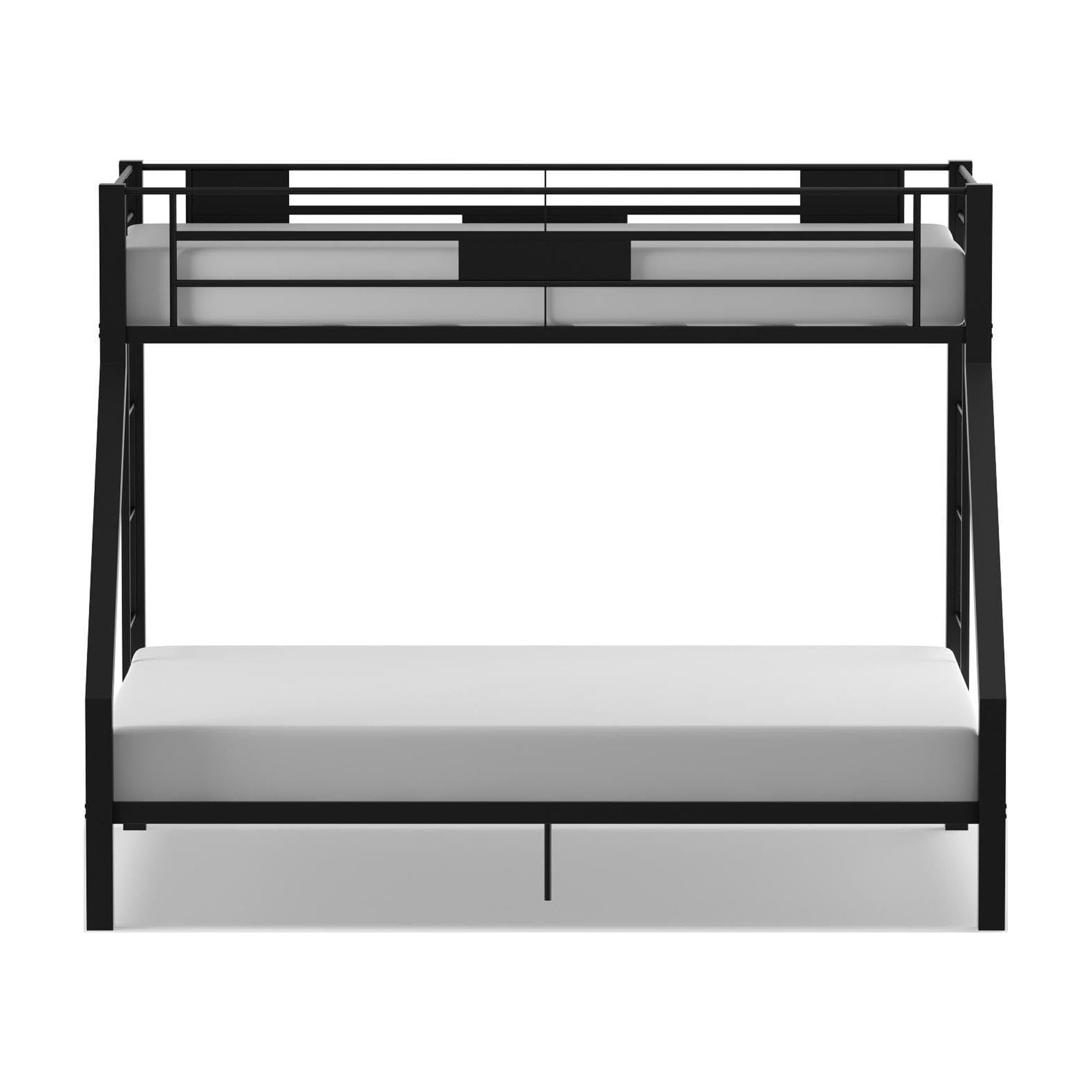 Furniture of America Clarence Metal Bunk Bed, Twin/Queen, Black