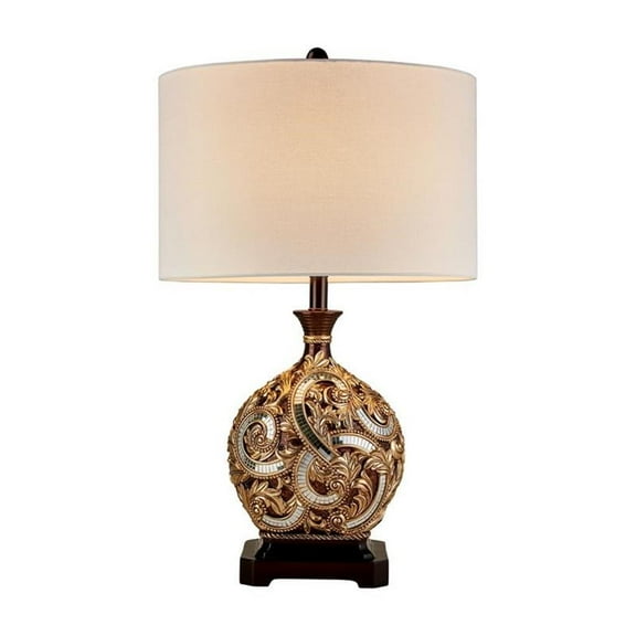 Furniture of America Clarendon Traditional Metal Table Lamp in Gold
