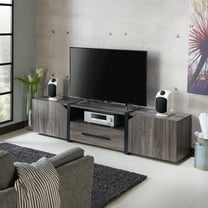 Furniture of America Clipe TV Stand for TVs up to 85", Distressed Gray