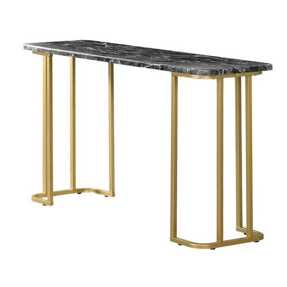 Furniture of America Clotten Contemporary Metal Console Table in Black