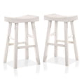 thumbnail image 1 of Furniture of America Epping Wood 29-Inch Saddle Stool in White (Set of 2), 1 of 4