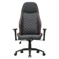 thumbnail image 1 of Furniture of America Consi Faux Leather Gaming Chair, Black, Red, 1 of 12