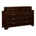 thumbnail image 1 of Furniture of America Damien Adult Transitional 10-Drawer Dresser, Brown Cherry, 1 of 5