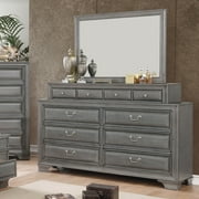 grey dresser with mirror walmart New Classic Furniture Huxley Solid Wood Dresser with Mirror in Gray