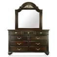thumbnail image 1 of Furniture of America Damos 2-Piece Solid Wood Dresser and Mirror in Dark Walnut, 1 of 8