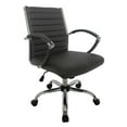 thumbnail image 1 of Furniture of America Damse Faux Leather Small Adjustable Office Chair in Gray, 1 of 9