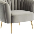 thumbnail image 1 of Furniture of America Darque Fabric Upholstered Accent Chair in Gray, 1 of 4