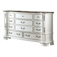 thumbnail image 1 of Furniture of America Deber Adult Traditional 11-Drawer Dresser, Pearl White, 1 of 14