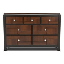 Furniture of America Delia Transitional Wood 7-Drawer Dresser in Walnut