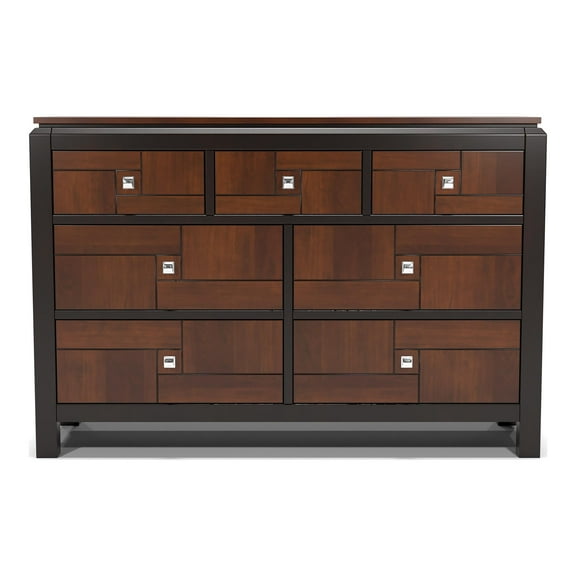Furniture of America Delia Transitional Wood 7-Drawer Dresser in Walnut