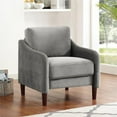 thumbnail image 1 of Furniture of America Derra Contemporary Fabric Upholstered Chair in Gray, 1 of 3
