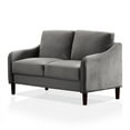 thumbnail image 1 of Furniture of America Derra Contemporary Fabric Upholstered Loveseat in Gray, 1 of 4