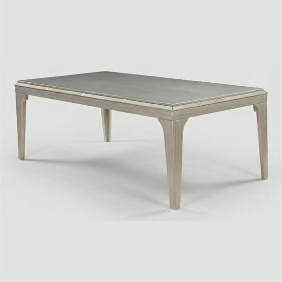 Furniture of America Desi 84-Inch Wood Rectangle Dining Table in Silver