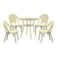 thumbnail image 1 of Furniture of America Devey Aluminum Patio 32-in Bistro Table and Yellow Chairs, 1 of 11
