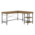 thumbnail image 1 of Furniture of America Diego L-shaped Wooden Desk in Brown Oak, 1 of 10