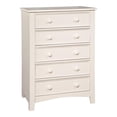 thumbnail image 1 of Furniture of America Dimanche Solid Wood 5-Drawer Chest in White, 1 of 2