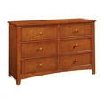 thumbnail image 1 of Furniture of America Dimanche Solid Wood 6-Drawer Double Dresser in Oak, 1 of 6