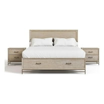 Furniture of America Don Wood Queen 3-Piece Bedroom Set in Light Oak