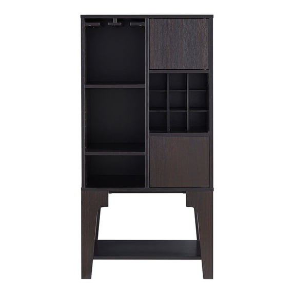 Furniture of America Doxnar Contemporary Wood Wine Rack in Cappuccino