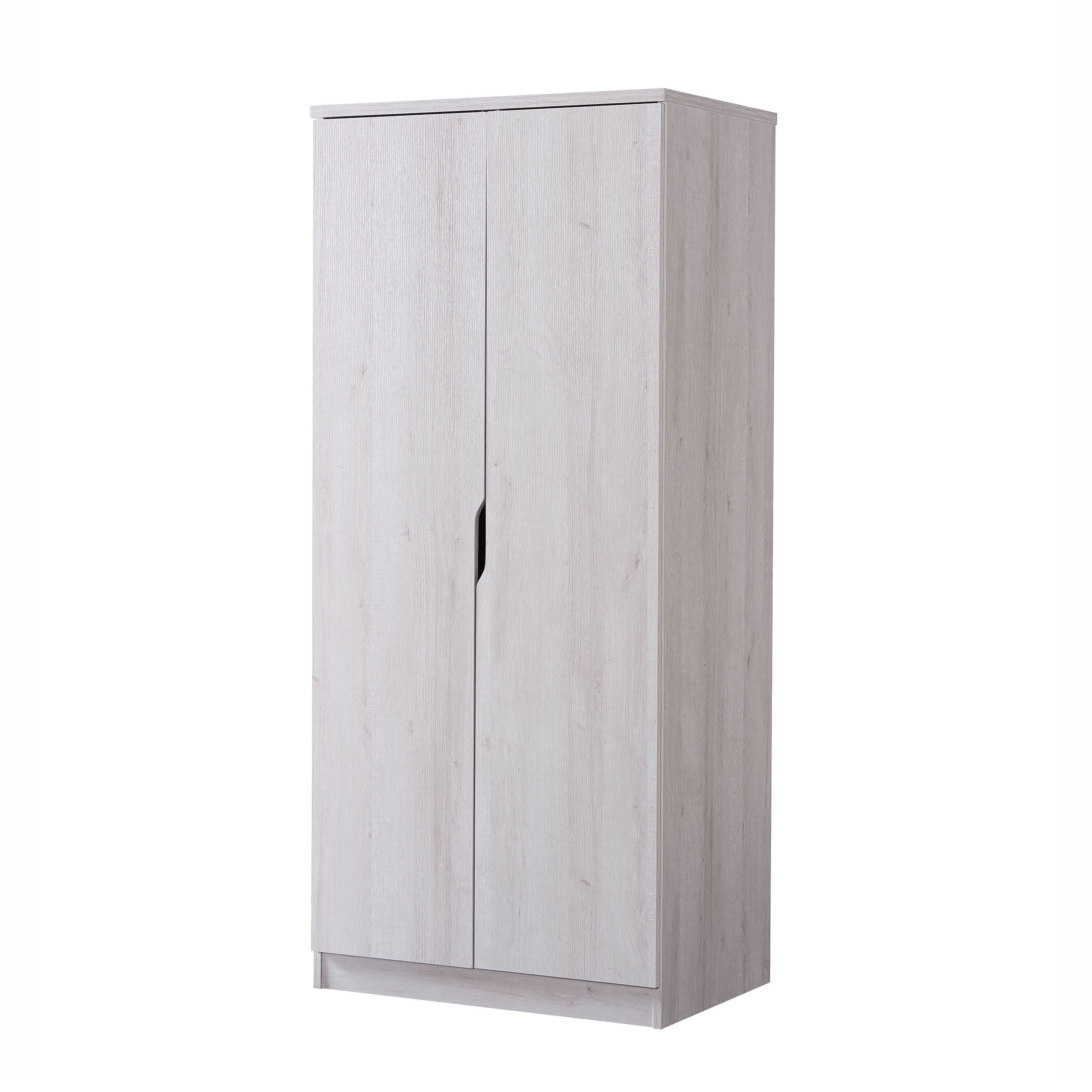 Furniture of America Drego Wardrobe with 2-Shelf, White Oak
