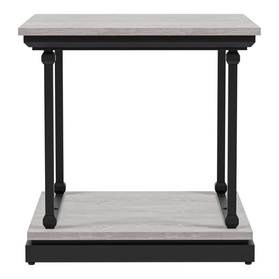 Furniture of America Drewden Transitional Wood End Table in Antique White