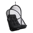 thumbnail image 1 of Furniture of America Drift UV-Resistant Patio Foldable Porch Swing Chair with Cushion, Black, 1 of 7
