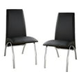 thumbnail image 1 of Furniture of America Duell Faux Leather Dining Chair in Black (Set of 2), 1 of 7
