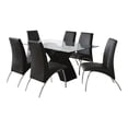 thumbnail image 1 of Furniture of America Duell Contemporary 7-Piece Wood Dining Set in Black, 1 of 8