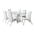 thumbnail image 1 of Furniture of America Duell Contemporary 7-Piece Wood Dining Set in White, 1 of 9