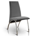 thumbnail image 1 of Furniture of America Duell Faux Leather Dining Chair in Gray (Set of 2), 1 of 5