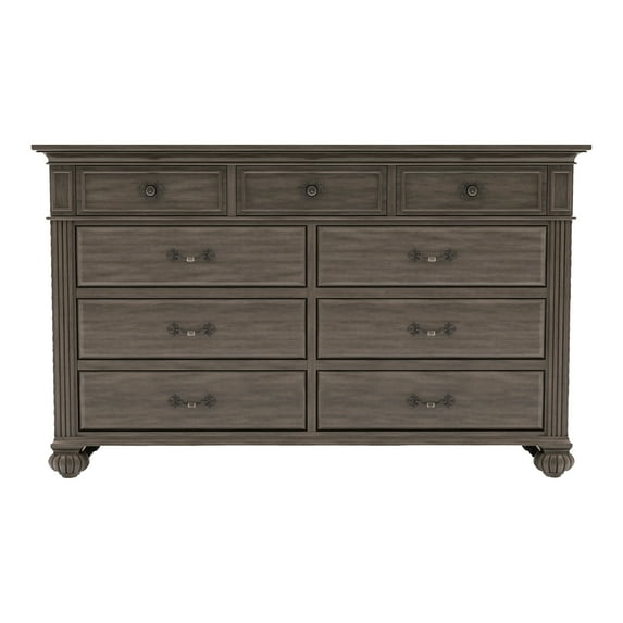 Furniture of America EL Paso Adult Traditional 9-Drawer Dresser, Gray