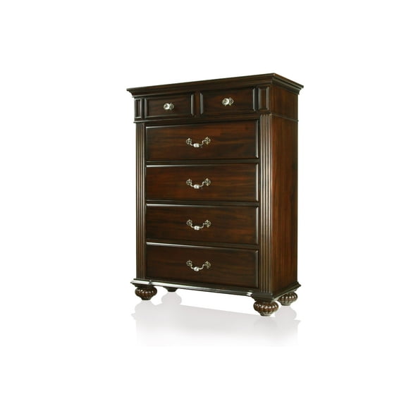 Furniture of America EL Paso Transitional 6-Drawer Chest, Dark Walnut
