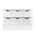 thumbnail image 1 of Furniture of America Ed Industrial Steel Dimensions: 43.88"W x 14"D x 25.13"H Storage Shelf, White, 1 of 7