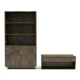 thumbnail image 1 of Furniture of America Edwards Wood 2-Piece Coffee Table and Bookcase Set in Oak, 1 of 11