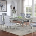 thumbnail image 1 of Furniture of America Eenro Fabric 5-Piece Dining Set in Silver and Dark Gray, 1 of 7