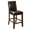thumbnail image 1 of Furniture of America Egnew Faux Leather Padded Bar Stool in Black (Set of 2), 1 of 6