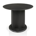 thumbnail image 1 of Furniture of America Elara Faux Marble Iron Pedestal Round Dining Table in Black, 1 of 5