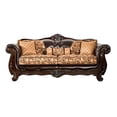 thumbnail image 1 of Furniture of America Eli Faux Leather Tufted Sofa in Tan Brown, 1 of 6
