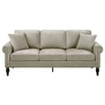 thumbnail image 1 of Furniture of America Elm Contemporary Chenille Upholstered Sofa in Light Brown, 1 of 10