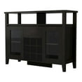 thumbnail image 1 of Furniture of America Elm Wood Buffet Table with Wine Rack in Espresso, 1 of 5