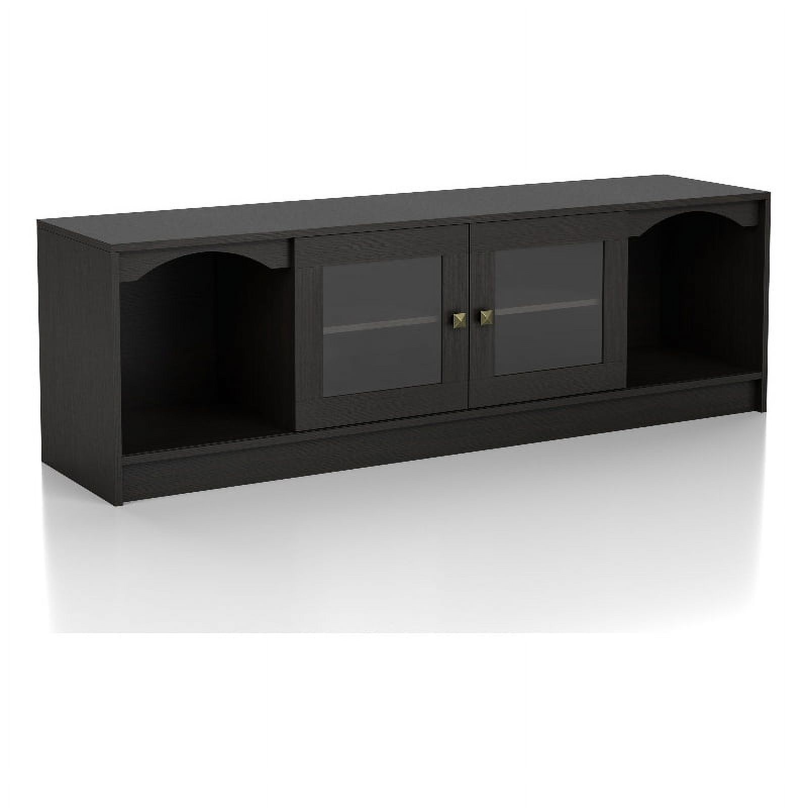 Furniture of America Elm Wood TV Stand with Cable Management in