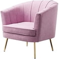 thumbnail image 1 of Furniture of America Elvie Fabric Accent Chair in Pink Lillac, 1 of 5