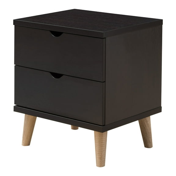 Furniture of America Enora Adult Modern 2-Drawer Nightstand, Cappuccino