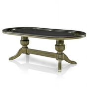 Furniture of America Enschede Solid Wood Gaming Table in Gray