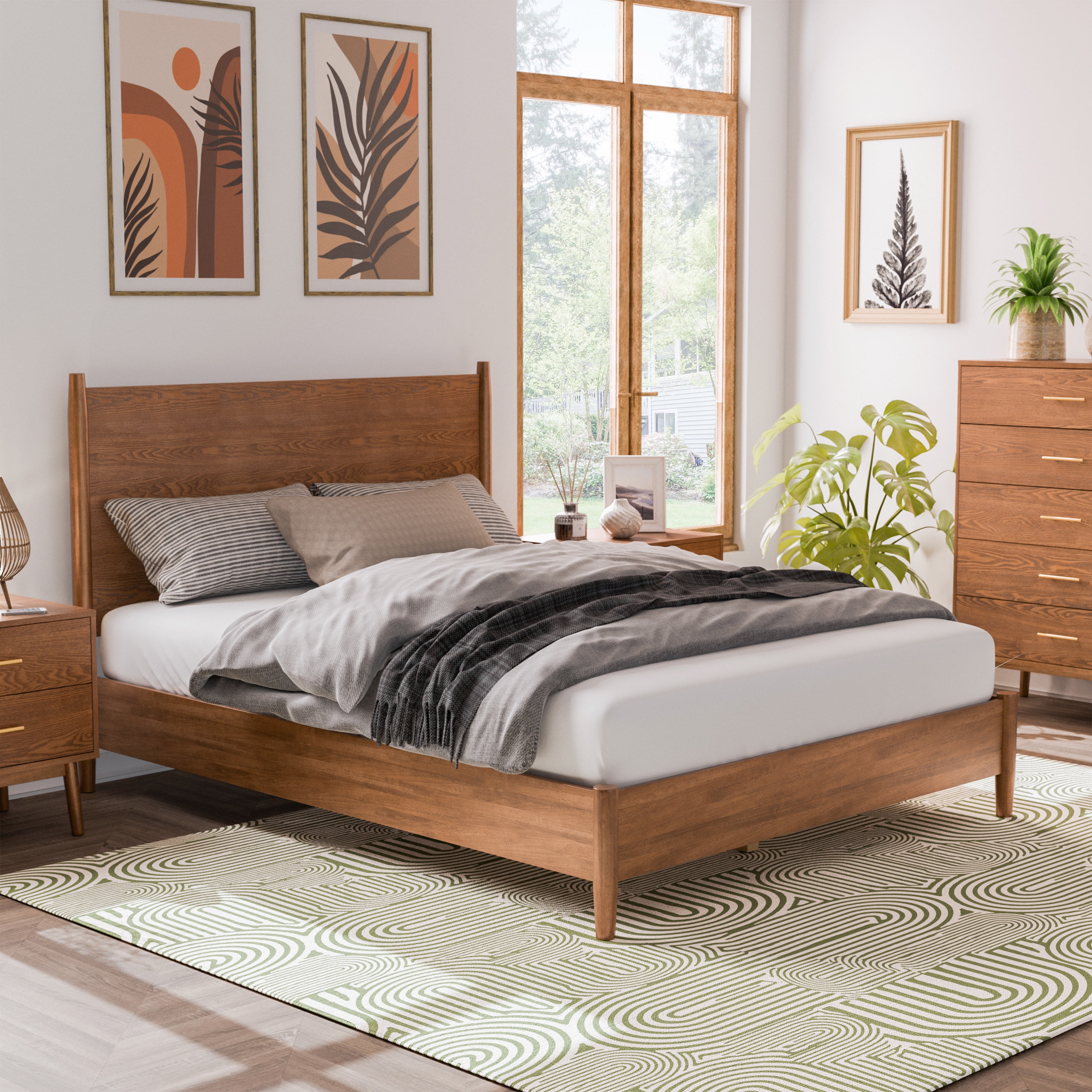 Furniture of America Erik Adult Queen Solid Wood Mattress Ready