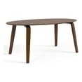 thumbnail image 1 of Furniture of America Erik I 71" Oval Indoor Dining Table, Walnut, 1 of 13