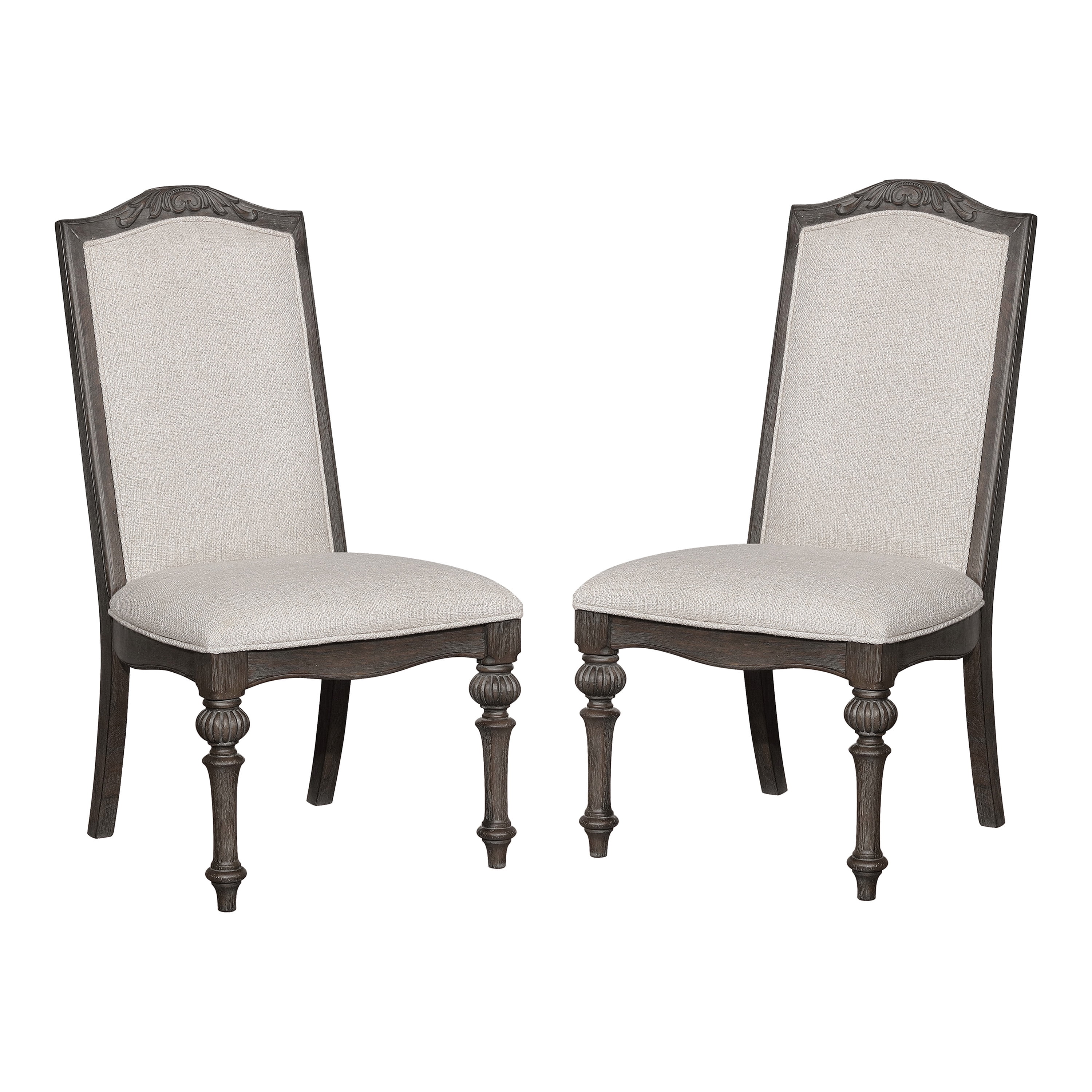 Furniture of America Ethelyn Armless Dining Chairs - Set of 2, Natural Tone