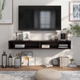 thumbnail image 1 of Furniture of America Evaine 2-Shelf TV Stand, 60", Cappuccino, 1 of 7