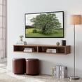 thumbnail image 1 of Furniture of America Evaine 2-Shelf TV Stand, 60", Weathered Oak, 1 of 7